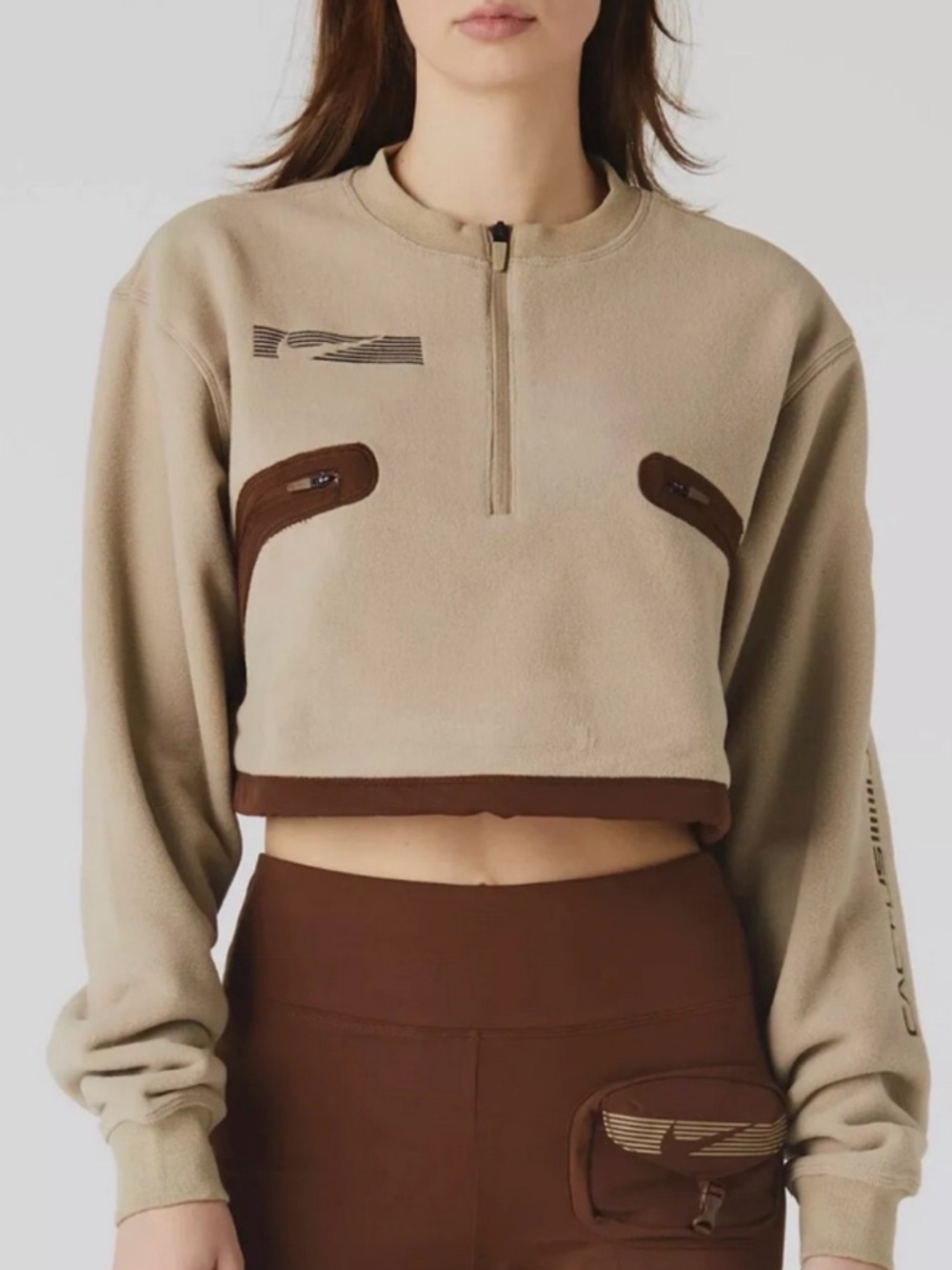 Nike cactus jack cropped crew neck sweatshirt, brand new women’s size large